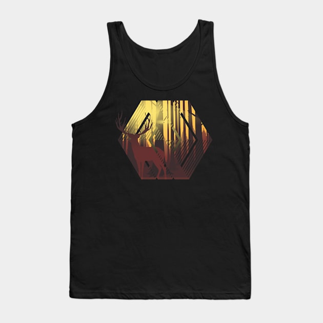 Deer Hexagon Tank Top by MimicGaming